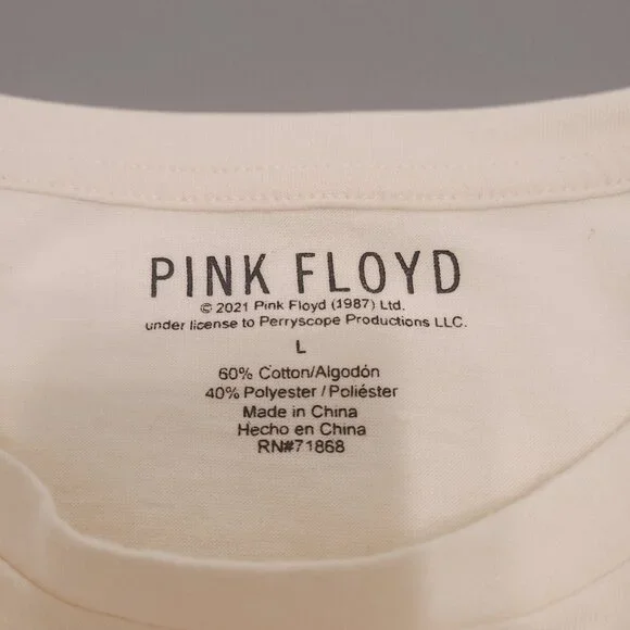 Pink Floyd Cropped Graphic Tee with Rhinestone Logo – Size L - Picture 4 of 8